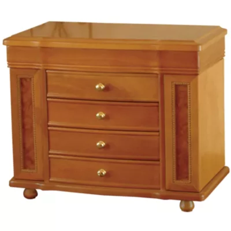 Mele and Co Josephine Oak Finish Jewelry Box