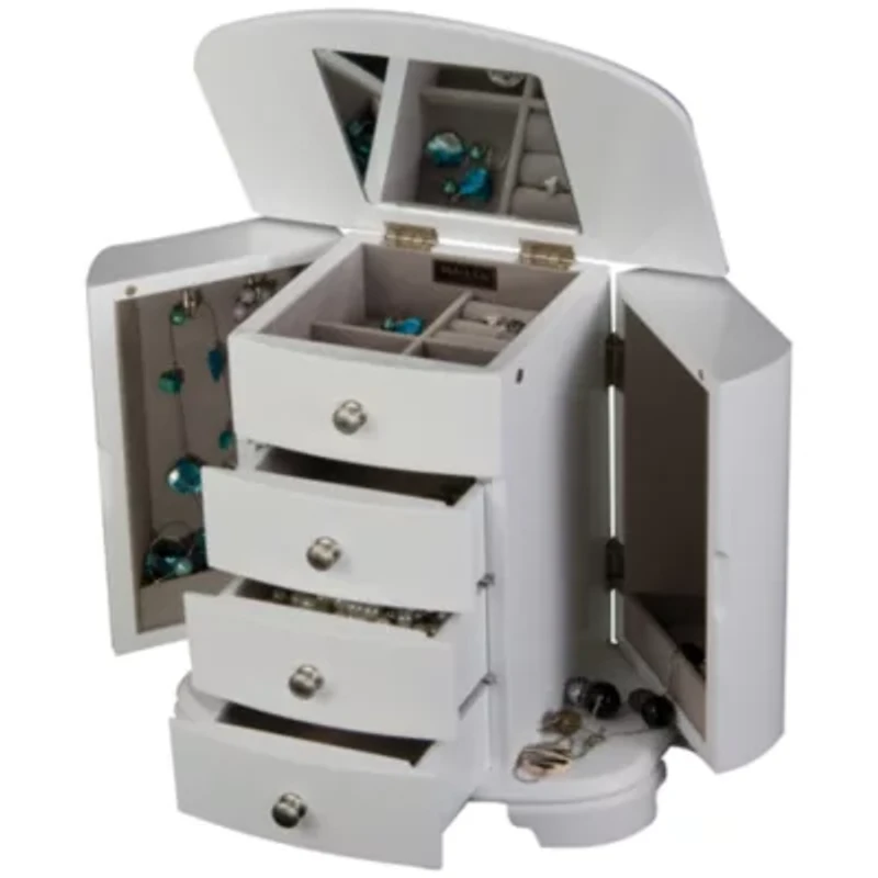 Mele and Co Kaitlyn Musical White Jewelry Box