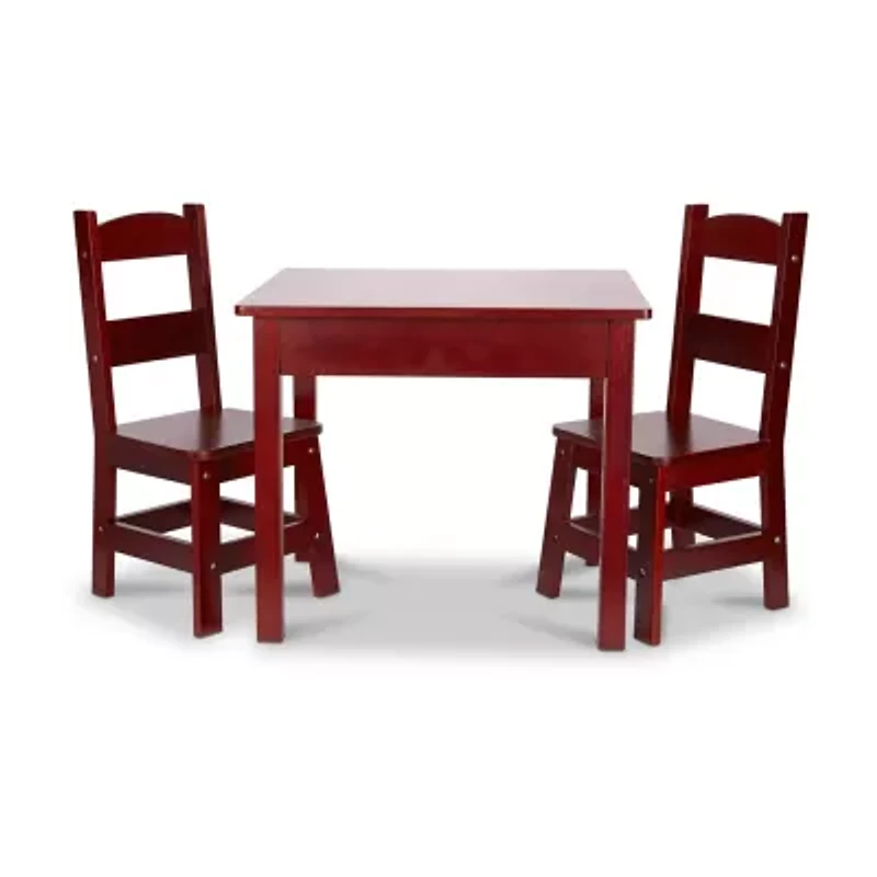 Melissa & Doug Wooden Table Chairs - Natural 3-pc. Chair Set