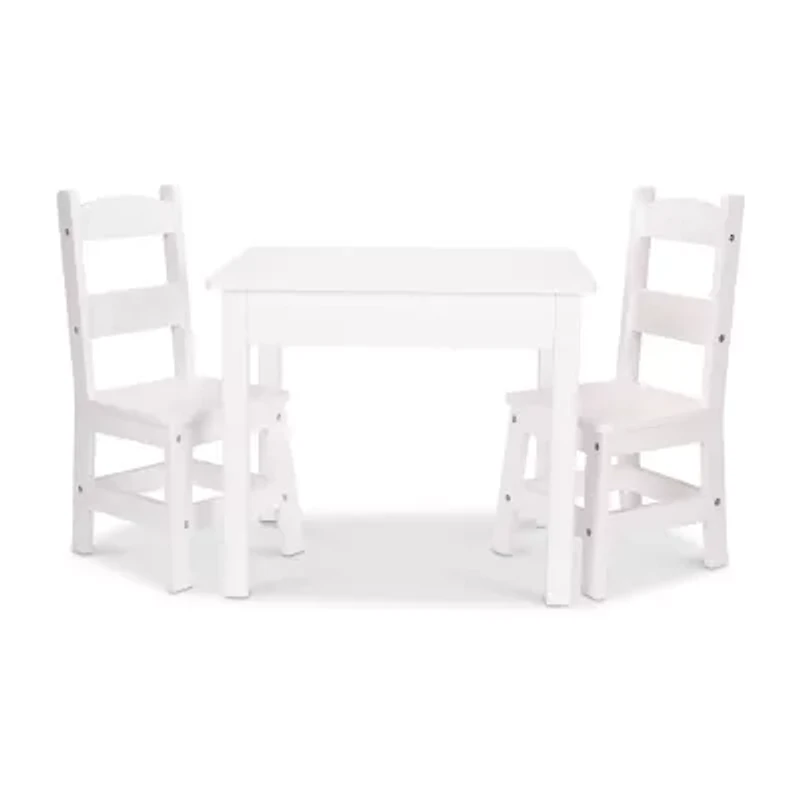 Melissa & Doug Wooden Table Chairs - Natural 3-pc. Chair Set