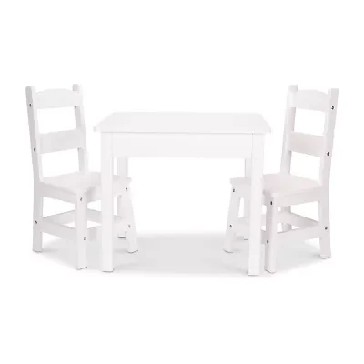 Melissa & Doug Wooden Table Chairs - Natural 3-pc. Chair Set
