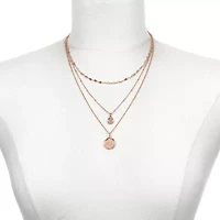 Bijoux Bar Delicates Rose Tone Womens 16 Inch Strand Necklace