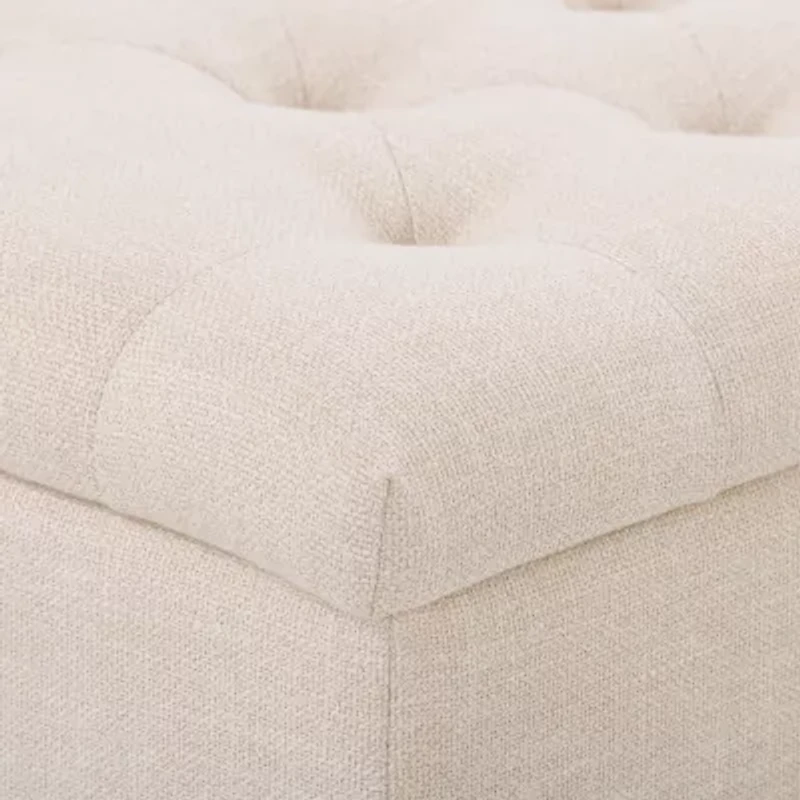 Corliving Boston Living Room Collection Storage Nailhead Trim Bench