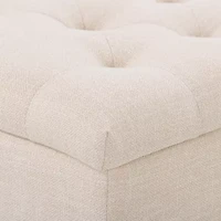 Corliving Boston Living Room Collection Storage Nailhead Trim Bench