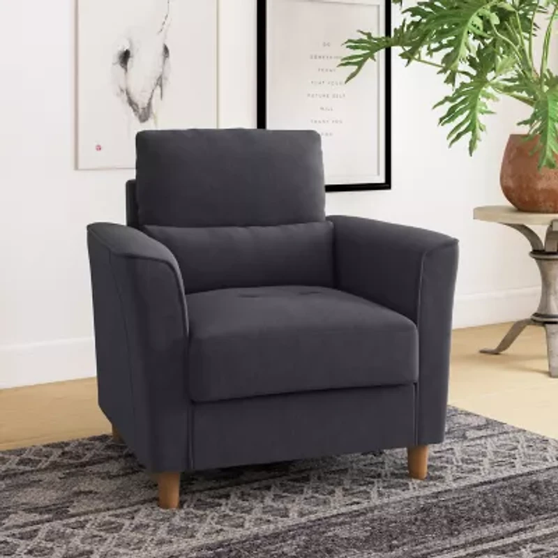 Corliving Georgia Living Room Collection Tufted Upholstered Armchair