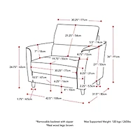 Corliving Georgia Living Room Collection Chair And A Half