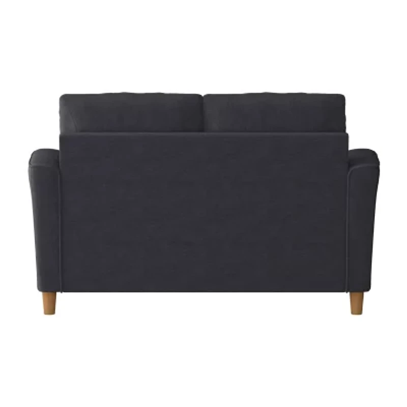 Corliving Georgia Living Room Collection Sharkfin-Arm Upholstered Loveseat