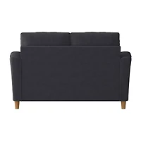 Corliving Georgia Living Room Collection Sharkfin-Arm Upholstered Loveseat