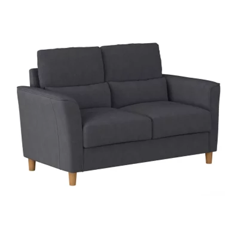 Corliving Georgia Living Room Collection Sharkfin-Arm Upholstered Loveseat