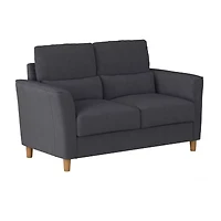 Corliving Georgia Living Room Collection Sharkfin-Arm Upholstered Loveseat