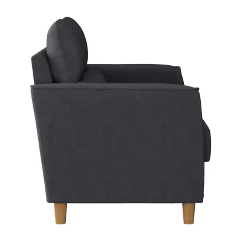 Corliving Georgia Living Room Collection Sharkfin-Arm Upholstered Loveseat