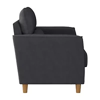 Corliving Georgia Living Room Collection Sharkfin-Arm Upholstered Loveseat