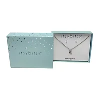 Itsy Bitsy Initial Womens Sterling Silver Hypoallergenic 2-pc. Jewelry Set