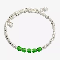 Sparkle Allure Birthstone Womens Red Crystal Beaded Bracelet