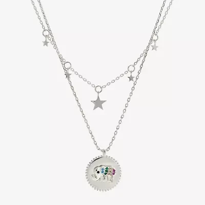 Sparkle Allure Womens Multi Color Cubic Zirconia 2-pc. Necklace Set