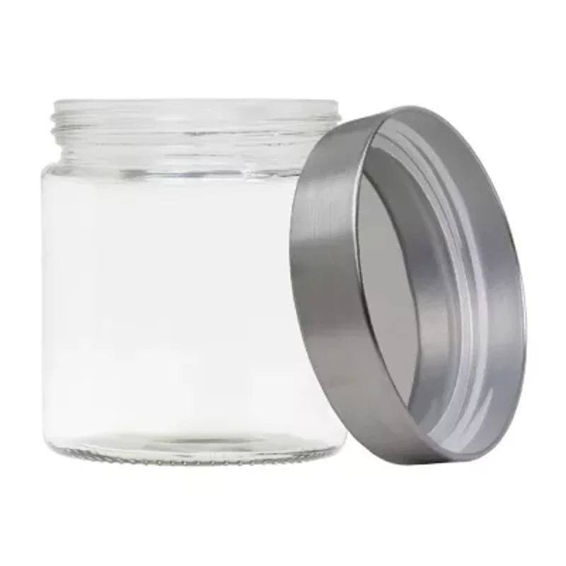 Blue Donuts Glass 23 Oz With Lid 1 Pair Food Container