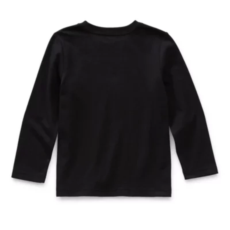Okie Dokie Toddler Boys Crew Neck Long Sleeve Regular Fit Graphic T-Shirt