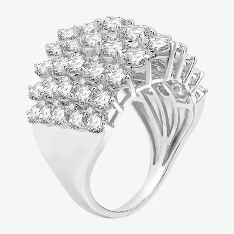 (H-I / Si2-I1) Womens 5 CT. T.W. Lab Grown White Diamond 10K Gold Cocktail Ring