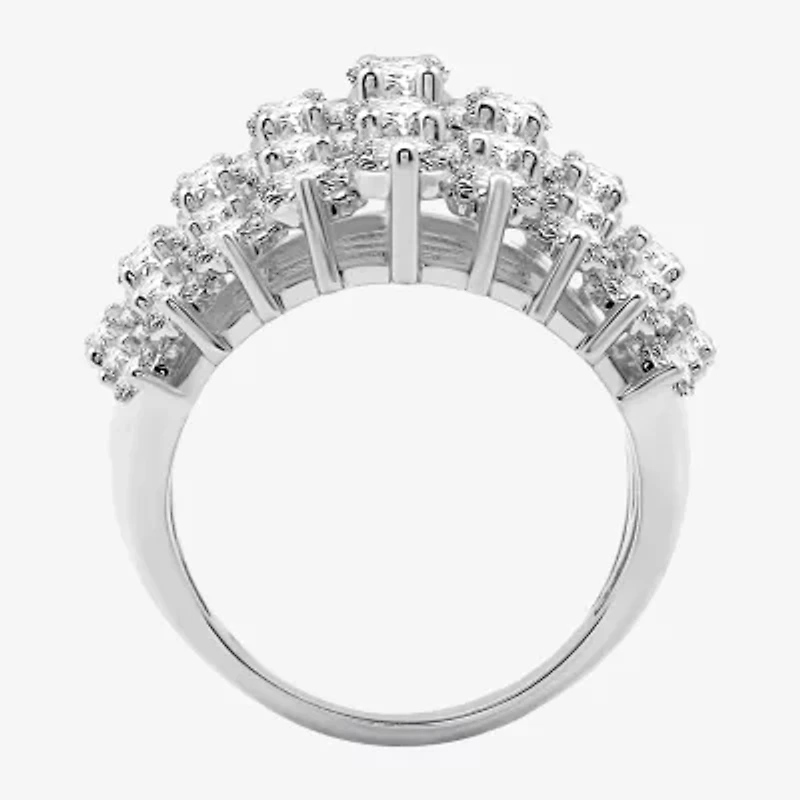 (H-I / Si2-I1) Womens 5 CT. T.W. Lab Grown White Diamond 10K Gold Cocktail Ring