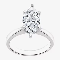 (G / VS2) Womens 3 CT. Lab-Grown White Diamond 14K Gold Marquise Solitaire Engagement Ring