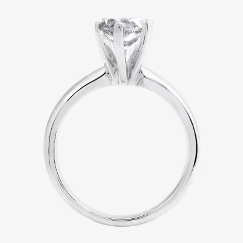 (G / VS2) Womens 3 CT. Lab-Grown White Diamond 14K Gold Marquise Solitaire Engagement Ring