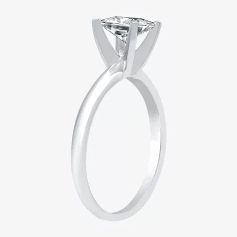 1 CT. Lab-Grown (G-H / SI1-SI2) Diamond Princess-cut Solitaire Engagement Ring 10K Gold
