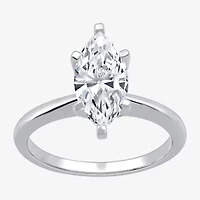 (G / SI2) Womens 2 CT. Lab-Grown White Diamond 14K Gold Marquise Solitaire Engagement Ring