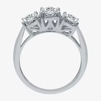(G / SI1-SI2) Womens 1 CT. T.W. Lab Grown White Diamond 10K Gold Round 3-Stone Engagement Ring