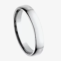 Unisex Adult 3.5MM 10K White Gold Wedding Band