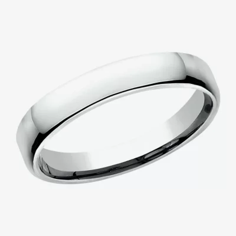 Unisex Adult 3.5MM 10K White Gold Wedding Band