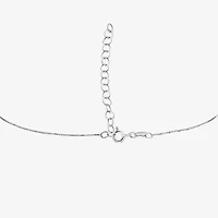 DiamonArt® Womens White Cubic Zirconia Sterling Silver Starburst Pendant Necklace