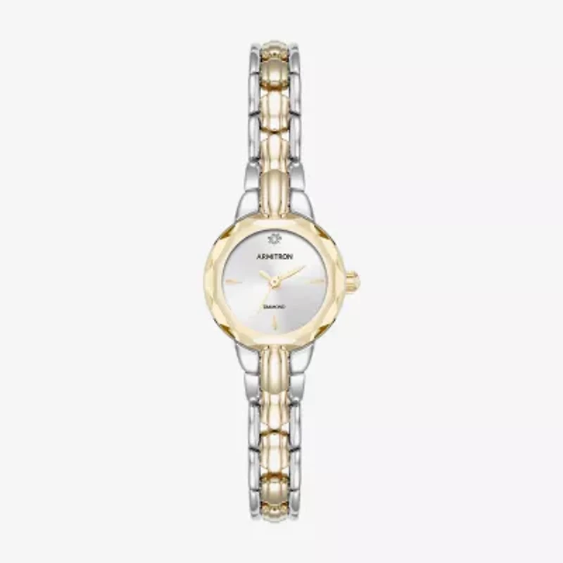 Armitron Womens Diamond Accent Two Tone Bracelet Watch 75/5943svtt