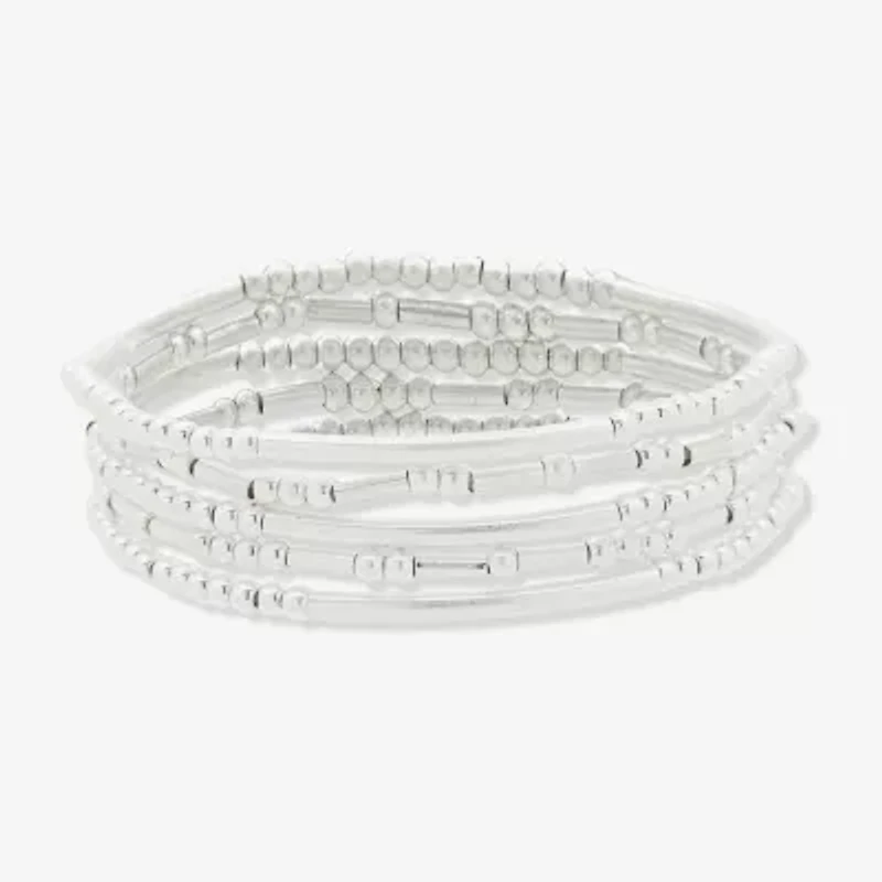 a.n.a Silver Tone Womens 5-pc. Bracelet Set