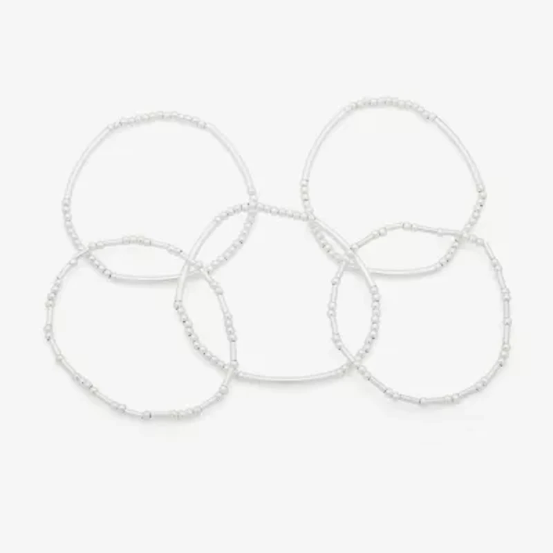 a.n.a Silver Tone Womens 5-pc. Bracelet Set