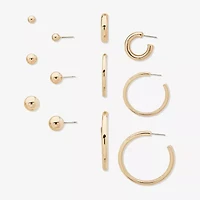 Worthington Womens 6 Pair Earring Set