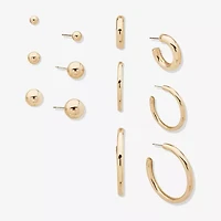 Worthington Womens 6 Pair Earring Set