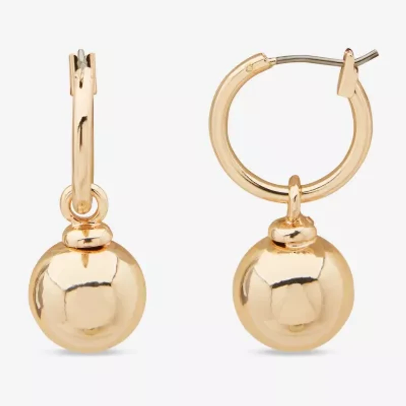 Worthington Womens 30.5mm Hoop Earrings