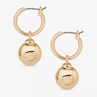 Worthington Womens 30.5mm Hoop Earrings