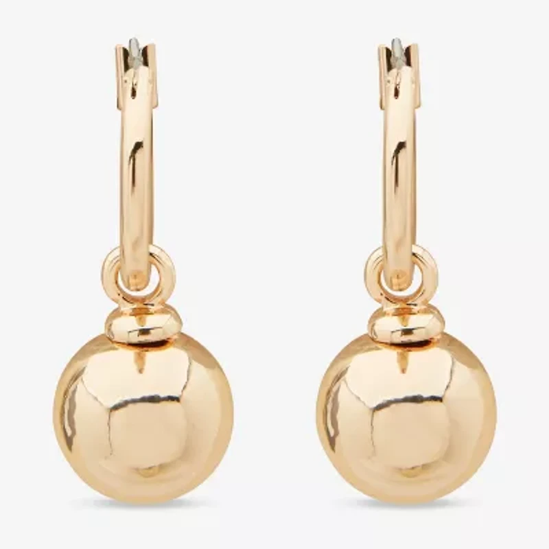Worthington Womens 30.5mm Hoop Earrings