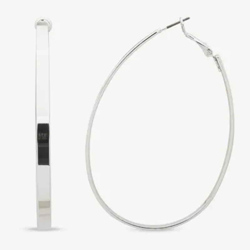 Worthington Womens 63.5mm Hoop Earrings