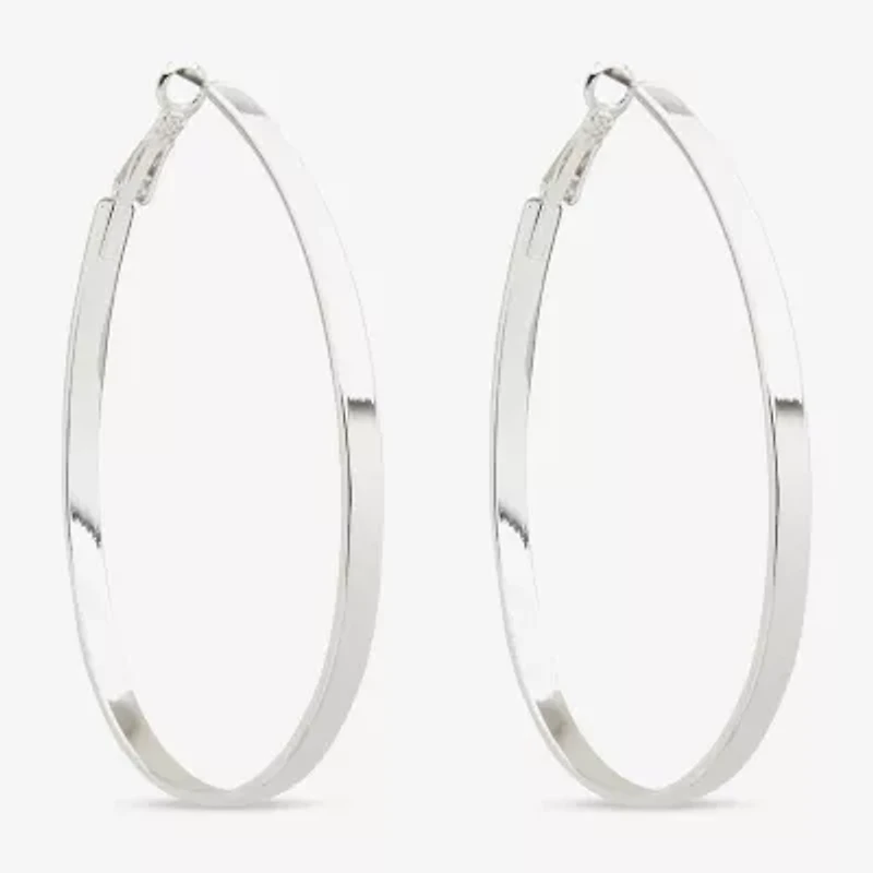 Worthington Womens 63.5mm Hoop Earrings