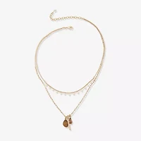 a.n.a Womens Brown Tiger's Eye 16 Inch Strand Necklace