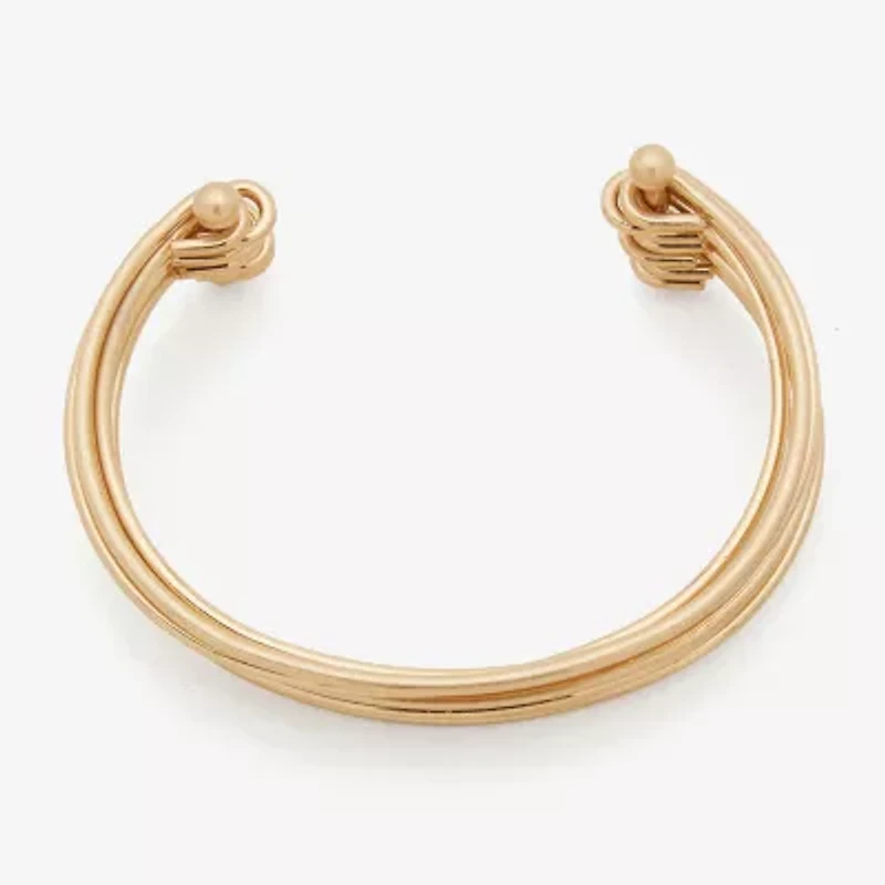 a.n.a Gold Tone Bangle Womens Cuff Bracelet