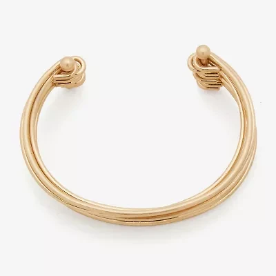 a.n.a Gold Tone Bangle Womens Cuff Bracelet