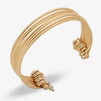 a.n.a Gold Tone Bangle Womens Cuff Bracelet