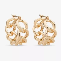 Worthington Womens 24.9mm Hoop Earrings