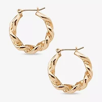 Worthington Womens 24.9mm Hoop Earrings