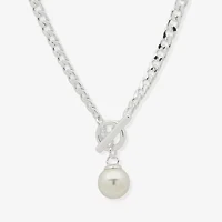 Worthington Simulated Pearl Womens 19 Inch Pendant Necklace
