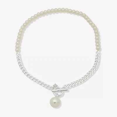 Worthington Simulated Pearl Womens 19 Inch Pendant Necklace