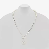 Worthington Simulated Pearl Womens 19 Inch Pendant Necklace